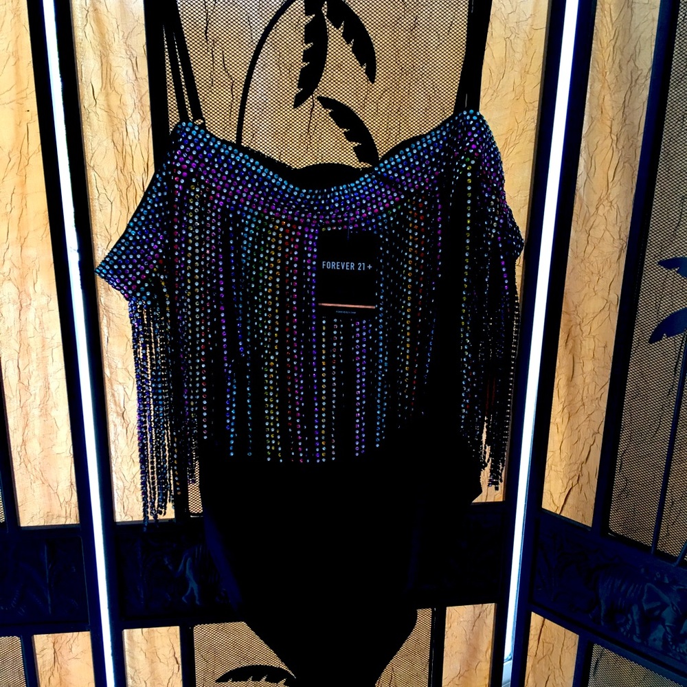 Forever 21 plus size beaded bodysuit
